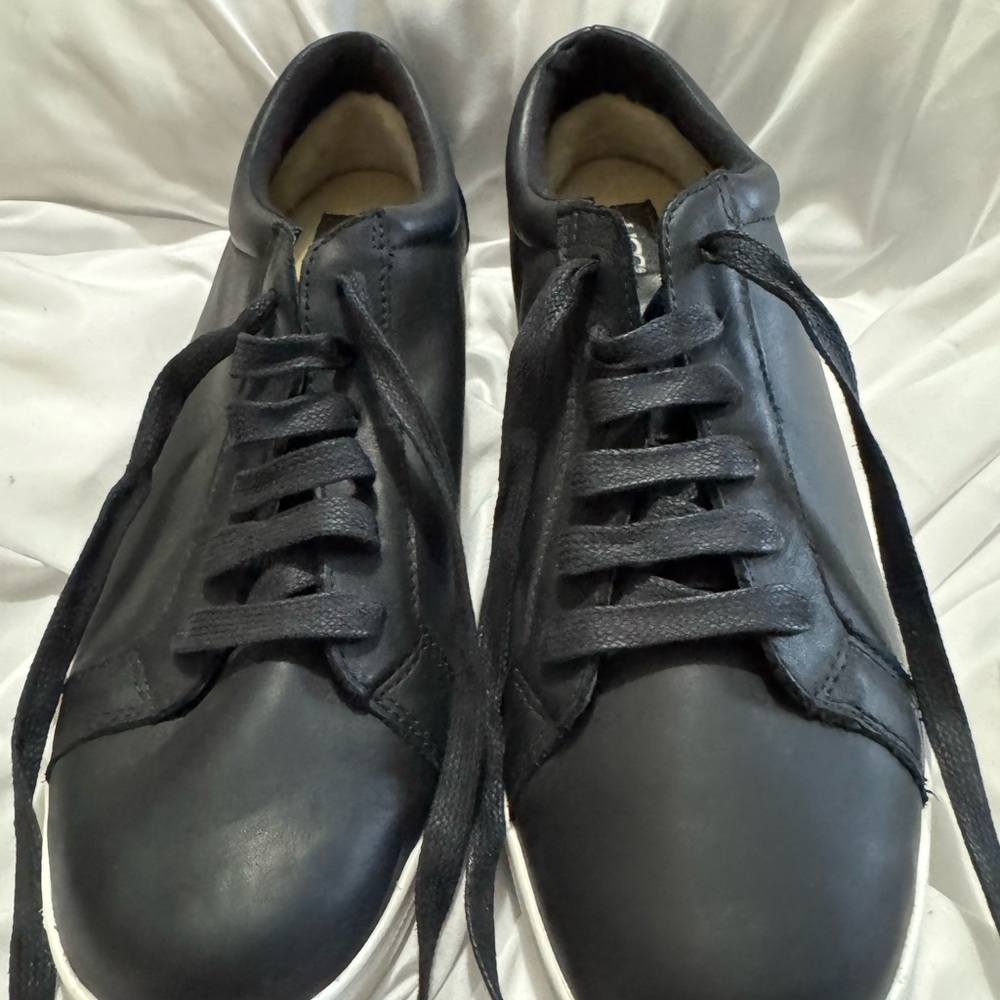 UGG Black Leather Women's Sneakers